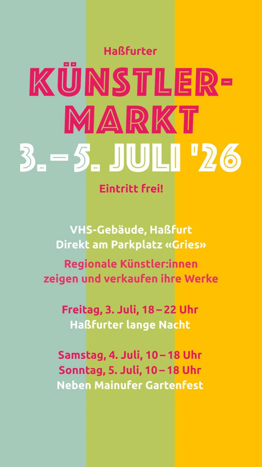 Informationen zum Haßfurter Künstler-Markt 2026